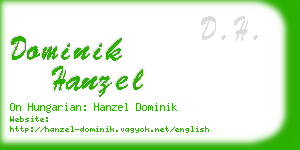 dominik hanzel business card